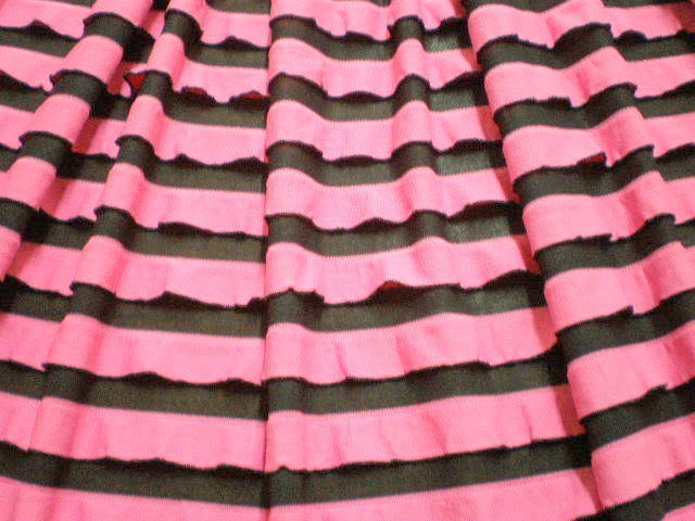 14.D. Pink-Black Plain Ruffles